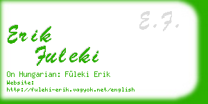 erik fuleki business card